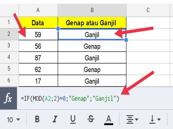 Cara Mengetahui Angka Genap Dan Ganjil Di Excel