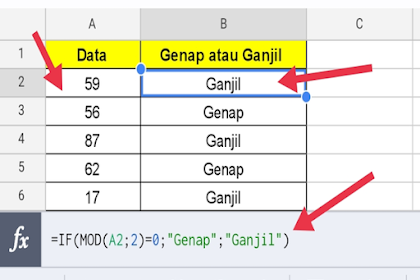 Cara Mengetahui Angka Genap Dan Ganjil Di Excel