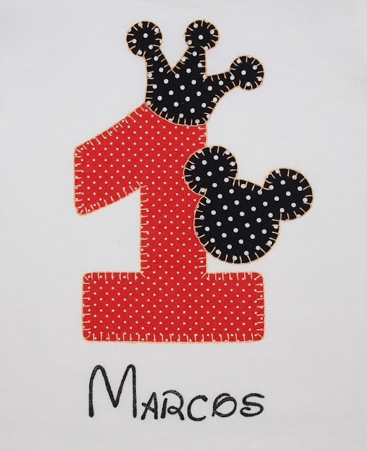 camiseta cumpleaños mickey 1 año