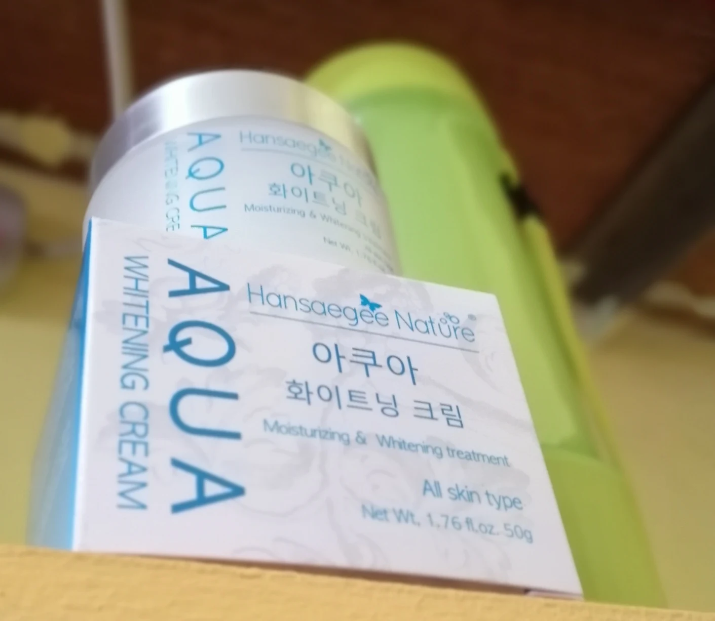 aqua whitening cream hansaegee review, Hansaegee 3-Steps Skincare Routine Buat Kulit Syu Jadi Segar Bermaya dan Glowing, aqua whitening cream, gold nano cc cream, aloe AC clean bubble cleanser