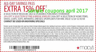 free Macy's coupons for april 2017