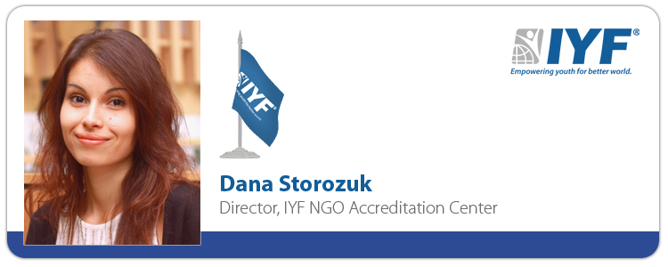 Dana Storozuk, Director IYF NGO Accreditation Center