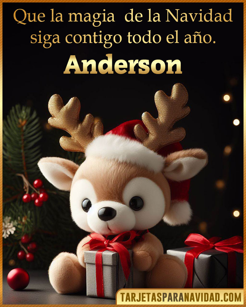 Felicitaciones de Navidad originales para Anderson