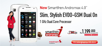 Smartfren Andromax-i Ponsel Android ICS Terbaru dari Smartfren prosesor 1 GHz dual-core