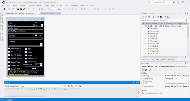 Builder NjRat 0.7D By Ghawy Hacker Egypt