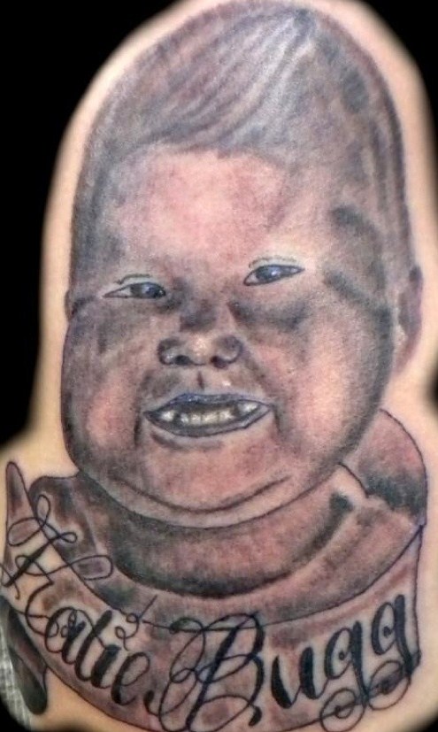 Big ugly baby tattoo