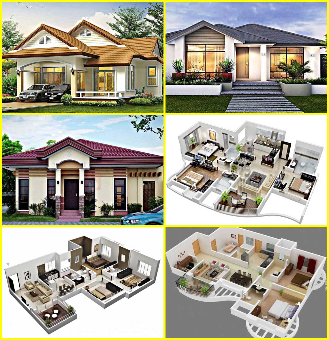 6 Inspirasi Denah Desain Rumah Minimalis Type 60 Terbaru Modern