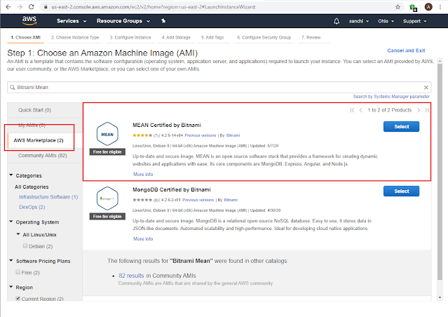 Select Mean Certified by Bitnam on Aws