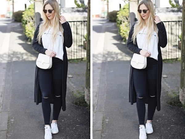 out of my comfort zone - dark grey long cardigan