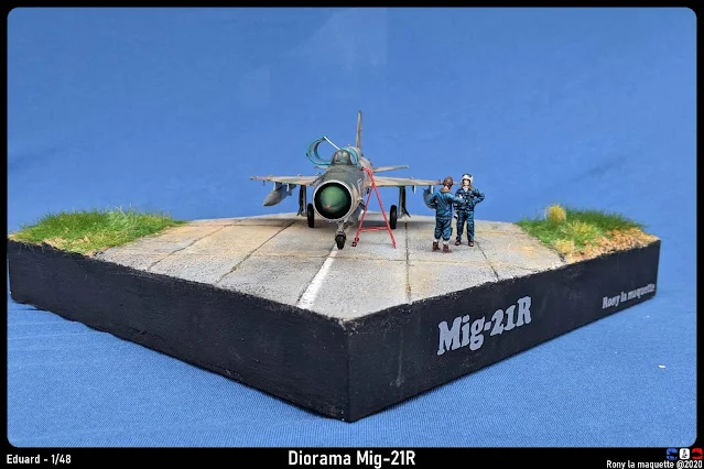 Diorama, Mig-21R Eduard au 1/48.