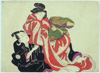 Ukiyo-e. Träsnitt. Surimono. E-goyomi. Eisen.