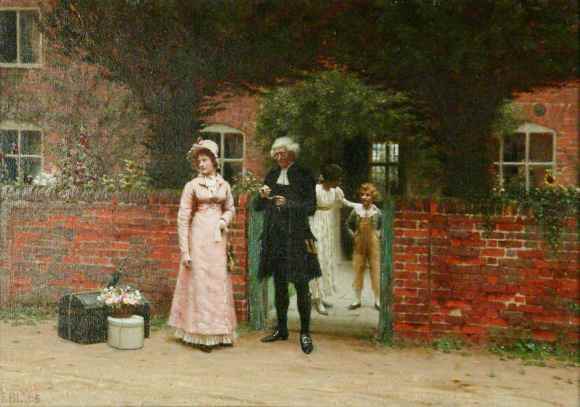 Edmund Blair Leighton - Waiting for the coach