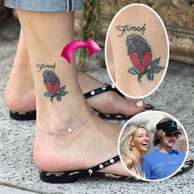 Heather Locklear has been spotted with a coupe of tattoos including a heart 