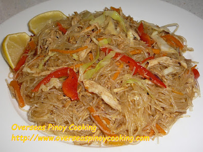 Pansit Sotanghon with Roast Chicken Breast