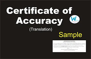 Template of Certificate of Accuracy of Translation