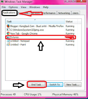 Mengatasi Not responding pada windows