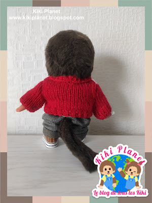 kiki monchhichi pull fait main tricot vêtement