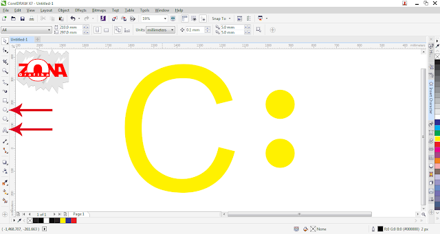 Cara Membuat Logo Carrefour dengan Corel Draw X7
