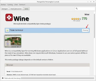 Cara Instal Aplikasi Windows Di Linux Mint Dengan WINE 