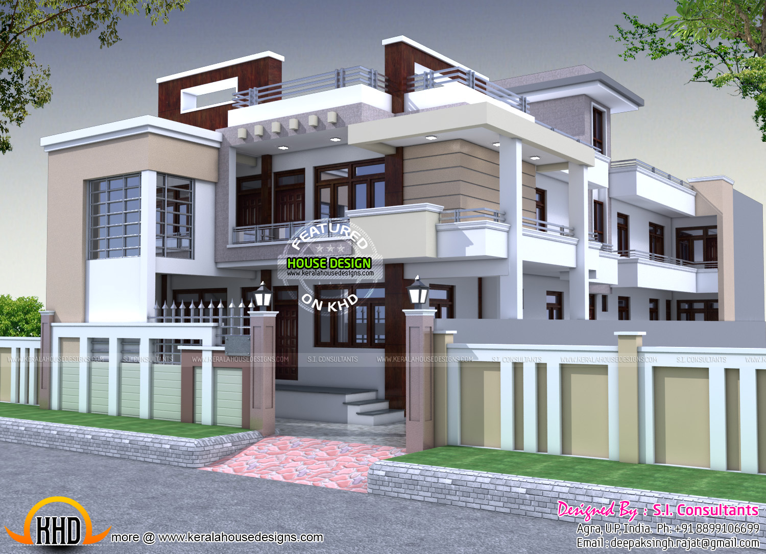 40x70 house  plan  in India  Kerala home  design and floor plans 