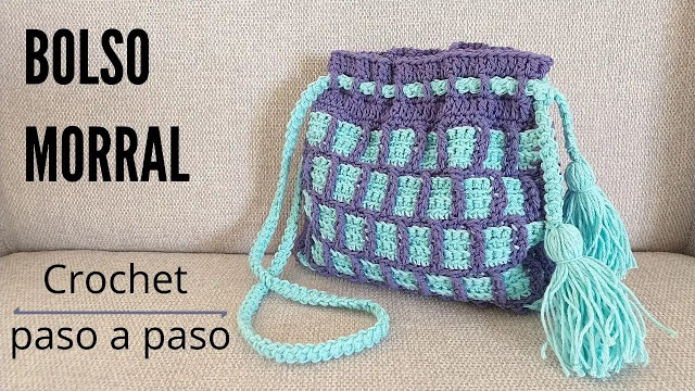 Bolso morral a crochet