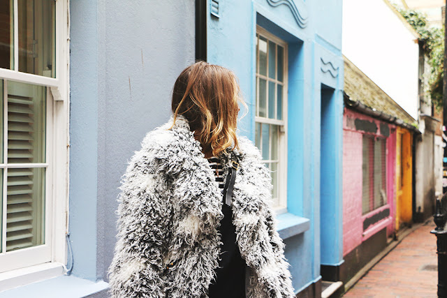 Topshop Faux Fur Coat by Carrie Fry