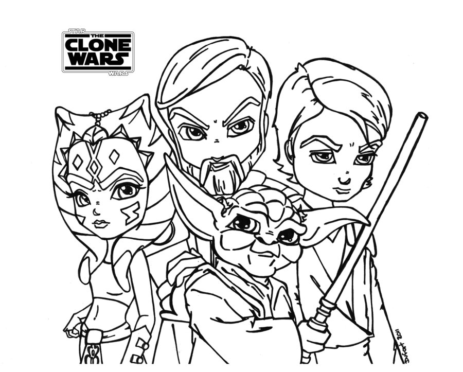 Ausmalbilder Star Wars: The Clone Wars Malvorlagen  - Ausmalbilder Star Wars Clone Wars