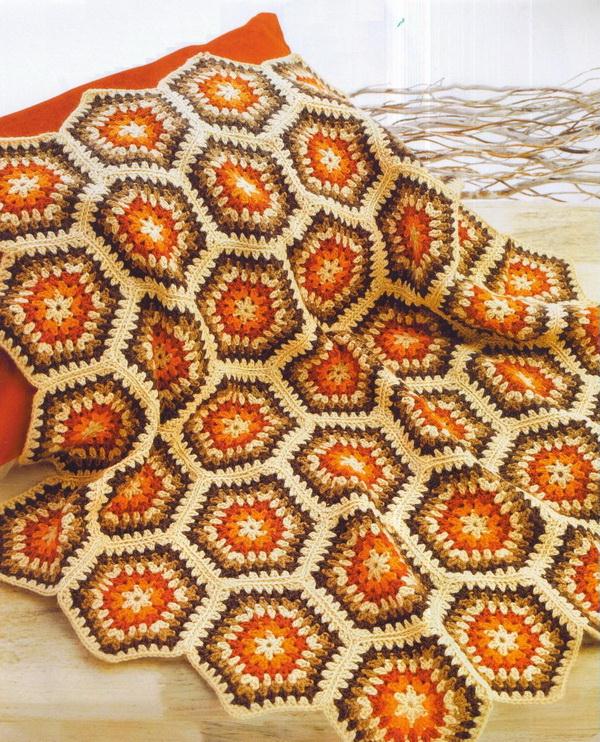 Granny Hexagon Crochet Patterns, crochet blanket