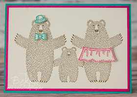 Bear Hugs Card inspired by Goldilocks and the Three Bears - New Stamp Set available from 5 January 2016 - details here