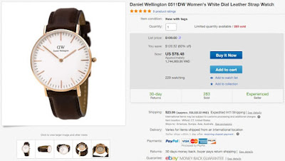 Đồng hồ là mặt hàng mua trên Ebay rẻ hơn rất nhiều mua ở Việt Nam