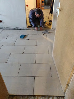 Tiling the Playroom is nearly complete