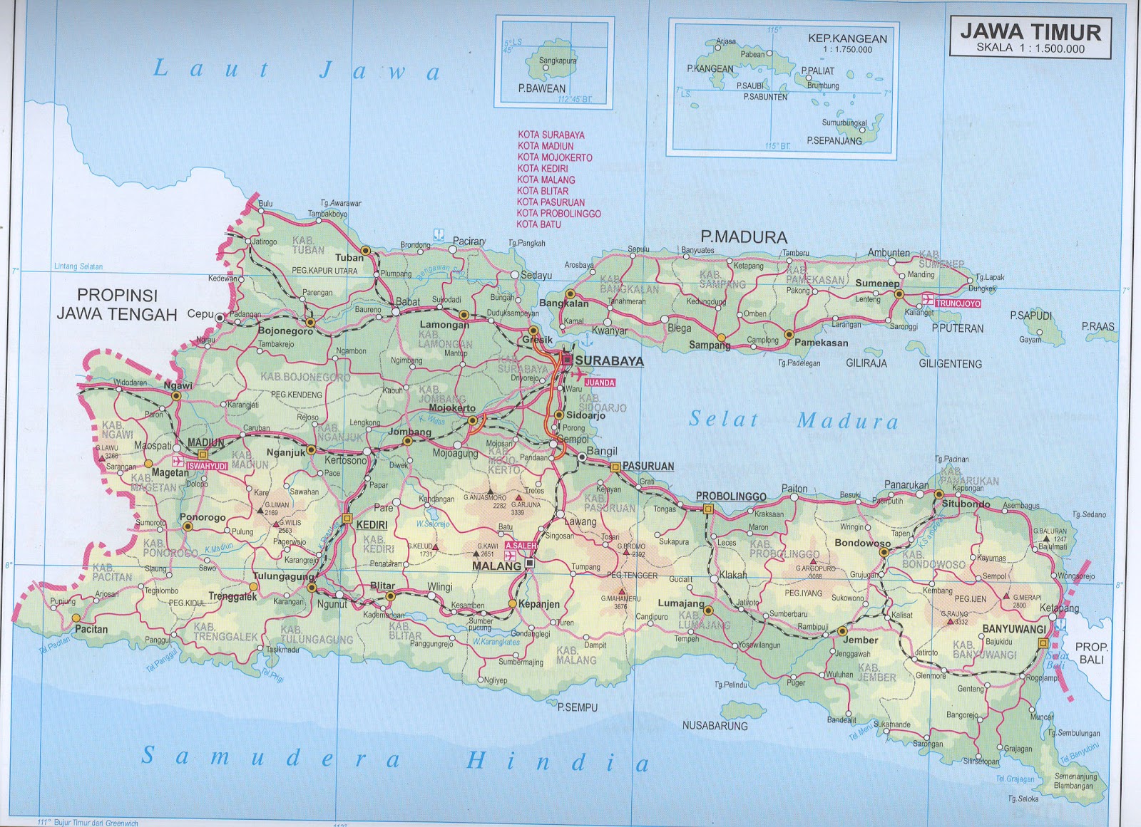 AMAZING INDONESIA jawa timur maps 