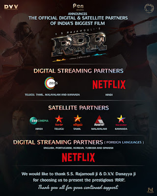 RRR Movie Digital Streaming and Satellite Partners