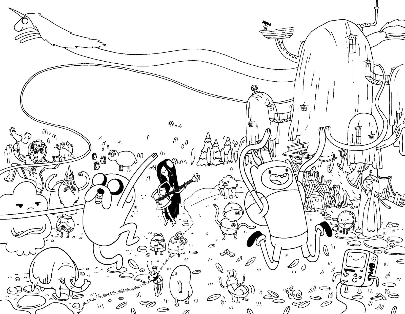 adventure time coloring pages to print for free