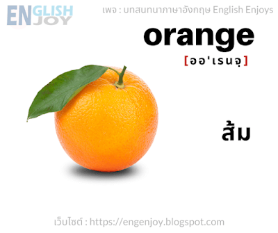 คําศัพท์ภาษาอังกฤษ ผลไม้ - Orange (ส้ม)_Fruits