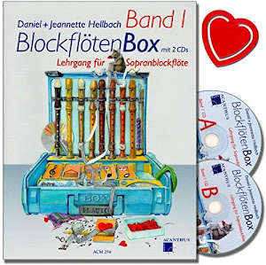 Blockflötenbox 1 - Sopranblockflötenlehrgang für Kinder von Daniel Hellbach - Überarbeitete und verbesserte Neuauflage - Notenbuch mit 2 CDs, Notenklammer ACM254 9990000484201