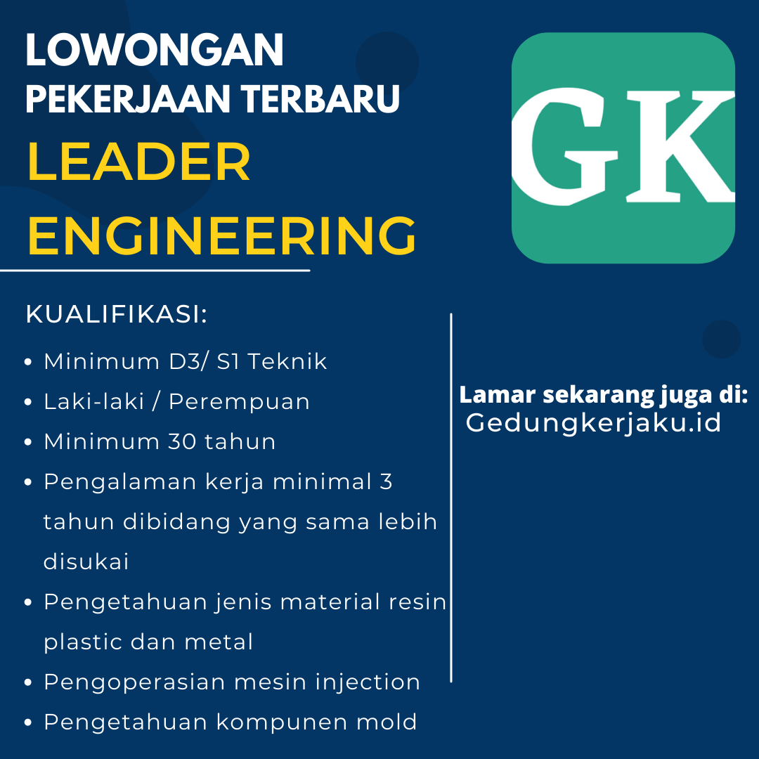 Lowongan Kerja Leader Engineering PT. Banshu Plastic Indonesia