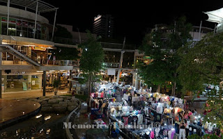 A view to the clothes market from the second floor