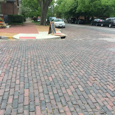 brick-lined street in German Village in Columbus, Ohio