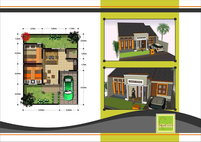 Contoh Denah Rumah Minimalis Beserta Ukurannya