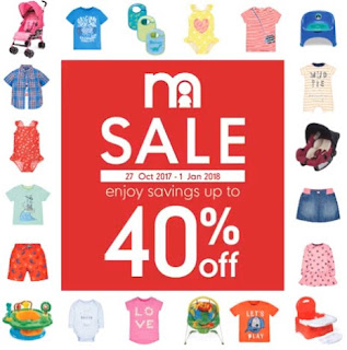 Mothercare Year End Sale Promotions Up to 40% Off at Suria KLCC Mall (27 October - 1 January 2018)
