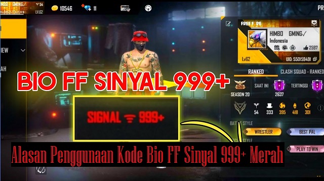 Kode Bio FF Sinyal 999+ Merah