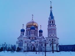 Snow capped Assumption cathedral 