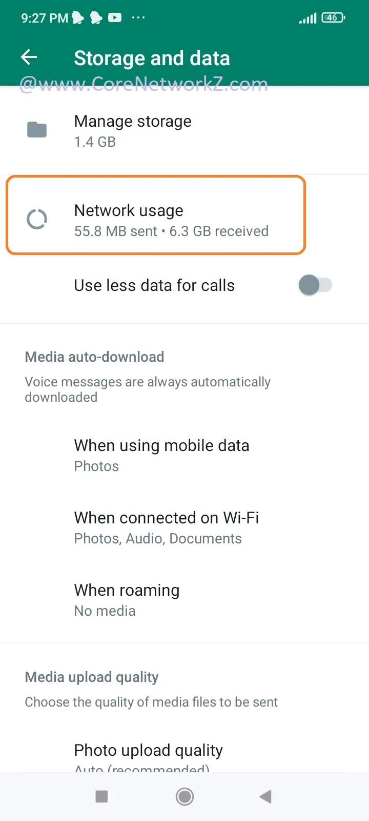 How much mobile Internet does your Android phone consume for WhatsApp messages.?