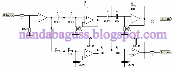 adi baguss rangkaian crossover  aktif 2 way