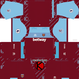 West Ham United 2019/2020 Kit - Dream League Soccer Kits