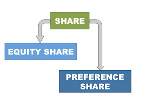 Picture shows Share, Equity Share and Preference Share