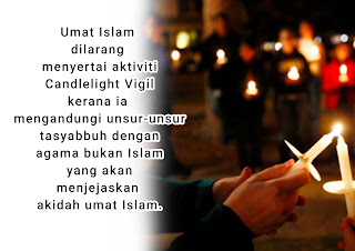 Berkabung atas kematian bukan Islam dengan doa, candle 
