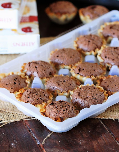 Chocolate Chess Pie Tartlets in Phyllo Shells Image