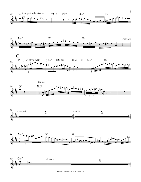 Charlie Parker Solo Transcription "Confirmation" (Spring 1951) Page 3